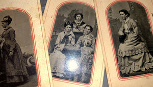 [ Antique Medical Interest Lot ] FOUR Tintype Photos Woman with Facial Deformity