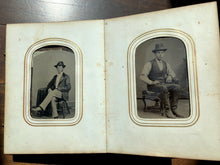Load image into Gallery viewer, Antique Photo Album &amp; Tintypes Working Men Cowboy Occupational Outlaw Types Women
