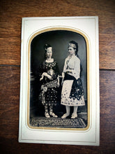 Load image into Gallery viewer, Excellent Antique Tintype Girls In Gypsy Witch Princess?? Costumes Stars Hearts
