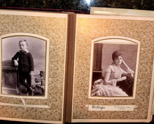 Load image into Gallery viewer, Velvet Antique Victorian album and very nice cabinet cards
