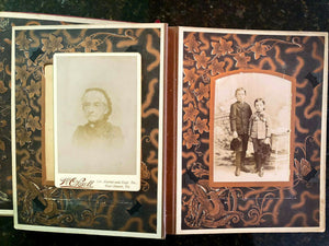 antique victorian photo album & cabinet cards