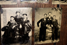 Load image into Gallery viewer, Great Collection Tintype Photos Teen Boys Playing Poker &amp; Having Fun, with Gun

