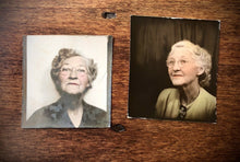Load image into Gallery viewer, Grandma In Photobooth! Nice Tinting! Vintage Tinted 1940s Photo Booth Snapshots
