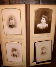 Load image into Gallery viewer, FOUR large oblong antique victorian photo albums some kansas many ids genealogy

