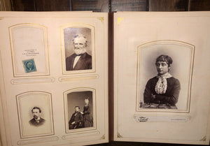 Album with Many Nice Cabinet Cards CDVs civil war tax stamps Philadelphia