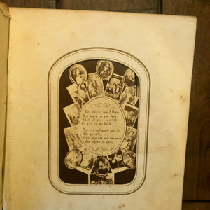 Antique Civil War Era Photo Album 6x5 - 1860s 1863 Patent Date