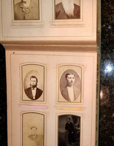 antique Victorian album cabinet cards cdvs tintype mourning / memorial widow