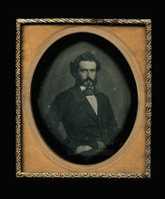 Load image into Gallery viewer, 1/6 Daguerreotype Handsome Dashing Man with Mutton Chops Goatee Beard 1850s

