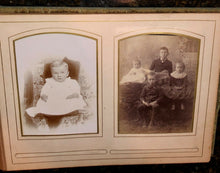 Load image into Gallery viewer, antique Victorian album cabinet cards cdvs tintype mourning / memorial widow
