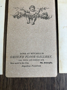 1860s CDV Photos Civil War Missouri Iowa Minnesota Sewing Machine Advertising
