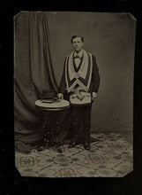 Load image into Gallery viewer, Tintype Photo Young Freemason FREDONIA COUNCIL Frederick Maryland
