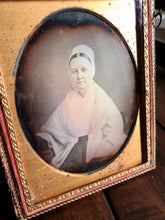 Load image into Gallery viewer, 1/4 daguerreotype quaker woman - is it the minister &amp; author eliza gurney?
