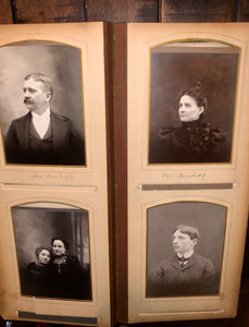 FOUR large oblong antique victorian photo albums some kansas many ids genealogy