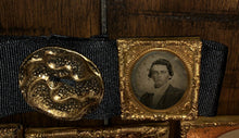 Load image into Gallery viewer, Photo Lot 1850s 1860s Black Mourning ? Ribbon Antique Button Tintype Ambrotypes
