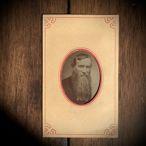 Tintype of IDd Man w Epic Beard Brother Of Civil War General Thomas Gallagher