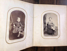Load image into Gallery viewer, Antique Photo Album 49 Old Photos CDVs Tintype Pennsylvania 1860s 1870s
