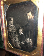 Load image into Gallery viewer, 1/4 Group Daguerreotype of a Family Philadelphia Photographer MP Simons
