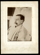 Deathbed Premortem Photo of ID'd Michigan Man 1895 Post Mortem Int Obituary