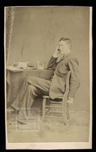 Load image into Gallery viewer, Rare Antique CDV Photo Telegraph Operator - Traveling Photographer
