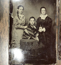 Load image into Gallery viewer, lot of antique tintype photos group of teen girl friends reading letters
