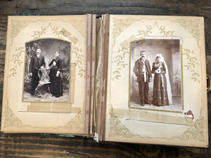 Celluloid Victorian Photo Album + Old Photos including Tintypes