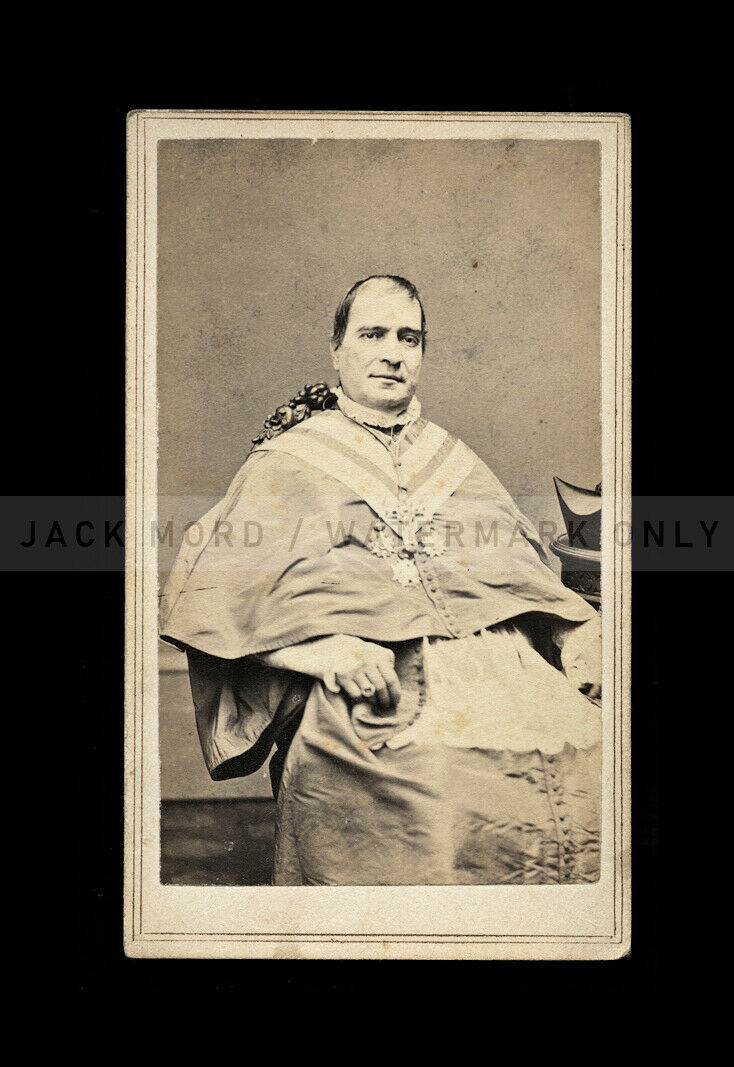 rare cd fredricks cdv catholic bishop of cuba 1800s / antique / 1860s photo