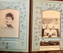 Load image into Gallery viewer, Antique Album 31 Photos Cabinet Cards Tintypes CDVs Girl Holding Doll - Indiana
