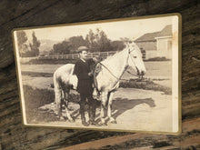 Load image into Gallery viewer, 1800s Photo ID&#39;d Man &amp; Horse &quot;Capitalist&quot; HB Postley ~ Santa Barbara California
