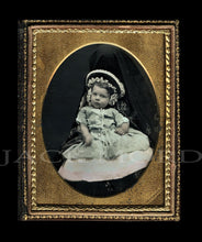 Load image into Gallery viewer, Rare Hidden Mother 1/4 Daguerreotype by J. Gurney New York Tinted Unusual 1850s
