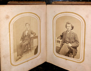 antique photo album 35 1860s & 1870s CDVs and Tintypes - Wisconsin