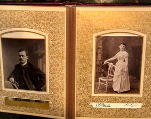 Velvet Antique Victorian album and very nice cabinet cards