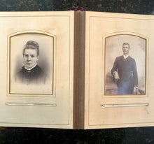 Load image into Gallery viewer, 48A Big &amp; Heavy Our Friends Antique Velvet Photo Album Long Hair Letter Sideshow
