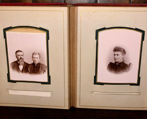 Antique Ohio album funeral mourning cabinet photos and CDVs