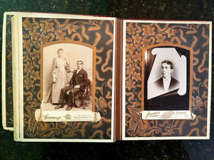 antique victorian photo album & cabinet cards