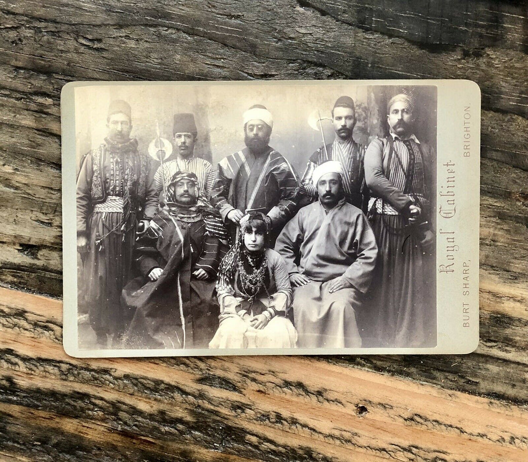very rare arab middle eastern armed delegation royalty in england! 1890s photo