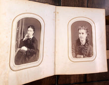 Load image into Gallery viewer, Antique Photo Album 49 Old Photos CDVs Tintype Pennsylvania 1860s 1870s

