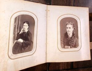 Antique Photo Album 49 Old Photos CDVs Tintype Pennsylvania 1860s 1870s