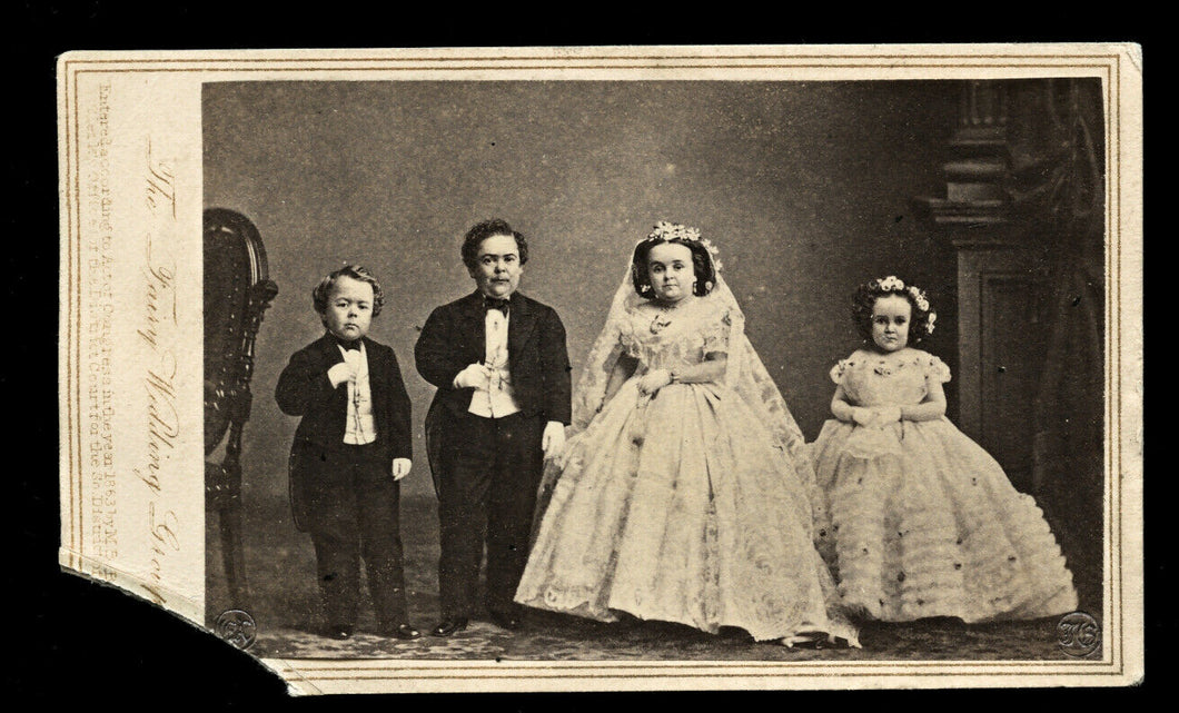 Tom Thumb Fairy Wedding 1860s CDV Photo from The Brady Negative