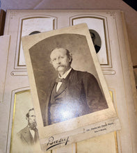 Load image into Gallery viewer, Antique Photo Album Civil War Era IOWA Philadelphia New York Tax Stamps IDs 1800s
