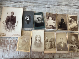 Lot of Old Photos including CDVs & Cabinet Cards