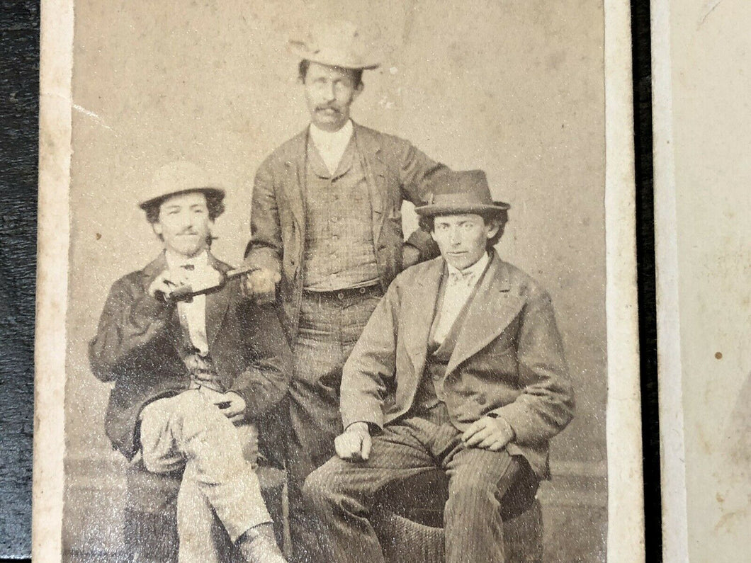 two 1860s cdvs drinking buddies york county pennsylvania