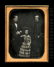 Load image into Gallery viewer, Rare 1853 Daguerreotype of Thomas Hinckley Bond &amp; Children, Son in Navy Uniform
