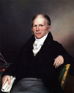ID'd Man Born in 1755 1700s William Young Painted Portrait by Artist James Peale
