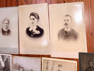 antique photo lot ID'd people kansas missouri iowa 1800s 1900s tintype cdv
