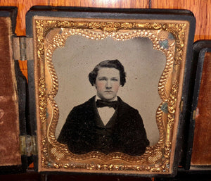Union Case Ambrotypes & Tintype Lot 1850s 1860s Civil War Tax Stamp Men & Woman