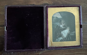 Rare Tinted Post Mortem Ambrotype British Photographer England 1850s
