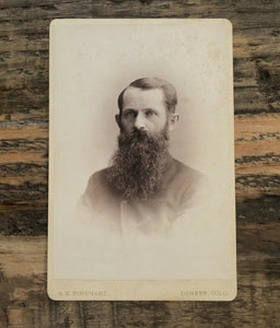 Colorado Man With Big Beard - Military? Denver Photographer Rinehart 1800s Photo