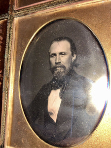 TWO Half Plate M.A. ROOT Daguerreotypes, Handsome Men, Brothers, pr Same Sitting