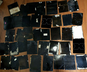 Big Lot of 37 Whole / Full Plate Folk Art Painted Antique Tintype Photos