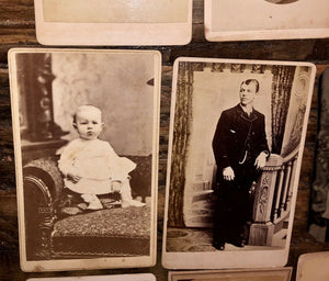 1800s / antique cabinet card CDV and tintype photo lot 1860s and later
